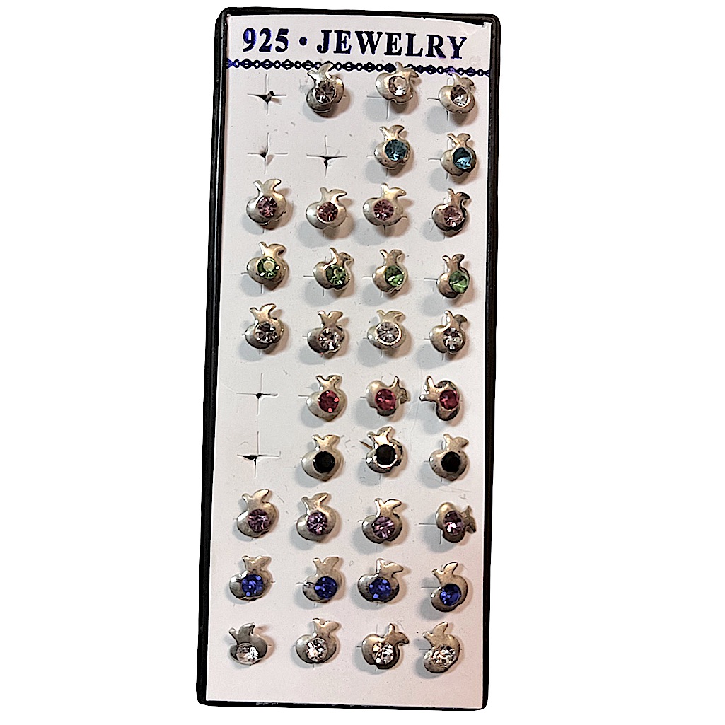 35 Apple Silver Gemstone Nose Stud Rings